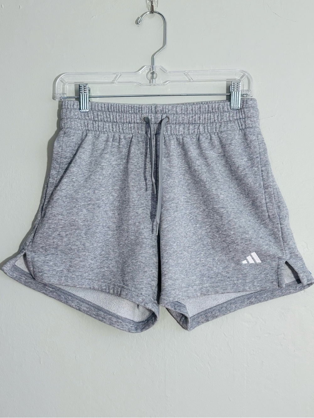 adidas gray terry cloth athletic shorts S